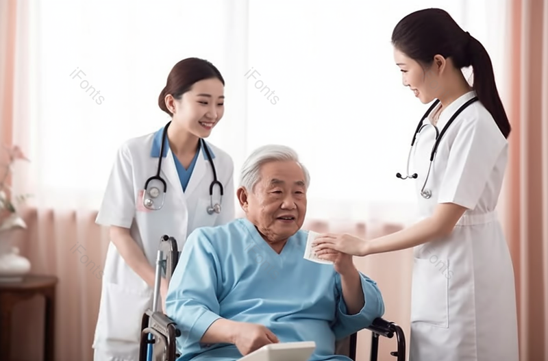 医生给老年人检查身体,高清,摄影图,摄影图片,图片大全,摄影图免费下载